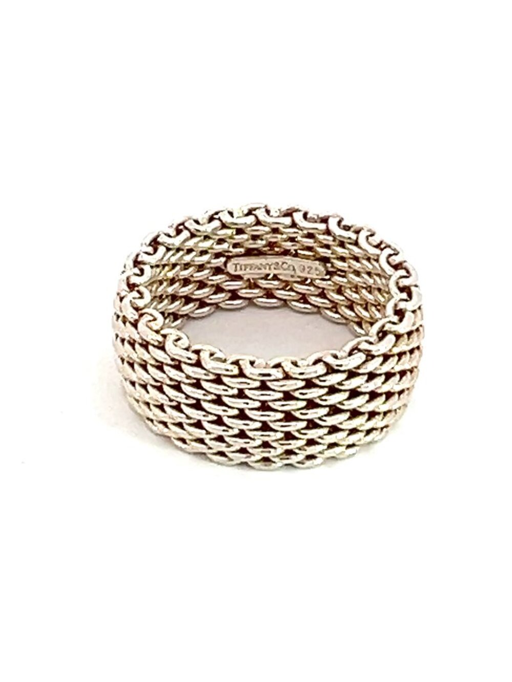 Tiffany & Co Estate Somerset Ring 7.5 Sterling Silver TIF1006